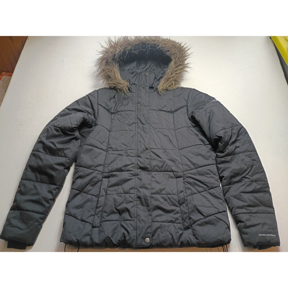 Columbia Women's Puffer Coat with Faux Fur Hood - Size Large